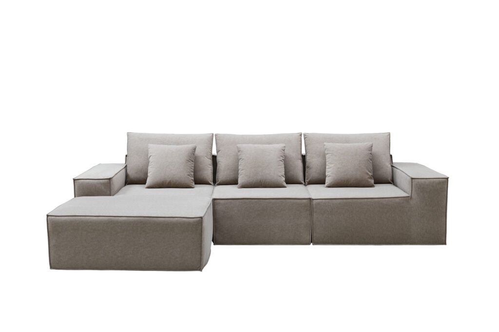 Modern Modular Sofa for Two – HSM-9303 Double Seat with Chenille Cover & Spring Cushioning